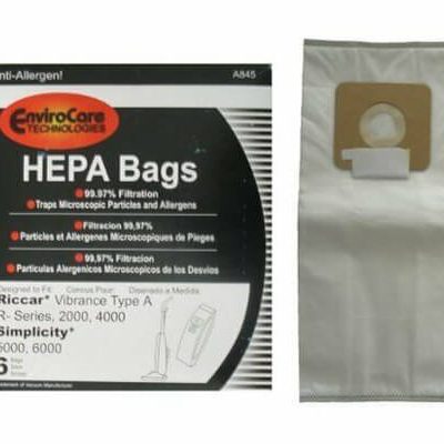 Riccar Type A HEPA Vacuum Bags (6 pack)