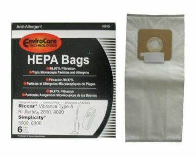 Riccar Type A HEPA Vacuum Bags (6 pack)