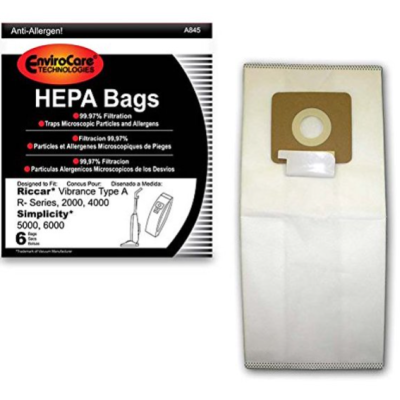 Riccar RAH-6 Type A HEPA Vacuum Bags - Vibrance - R-Series