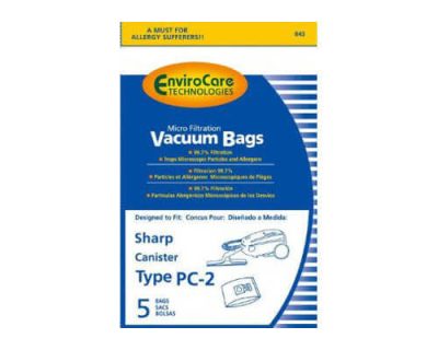 Sharp PC-2 Canister Vacuum Bags (5 pack)