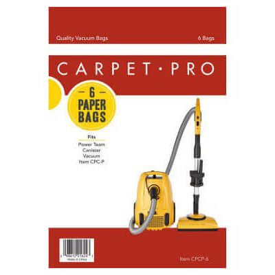 Carpet Pro CPCP-6 Canister Vacuum Bags (6 pack)