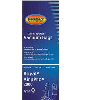 Royal Type Q Canister Vacuum Bags (7 pk + 1)