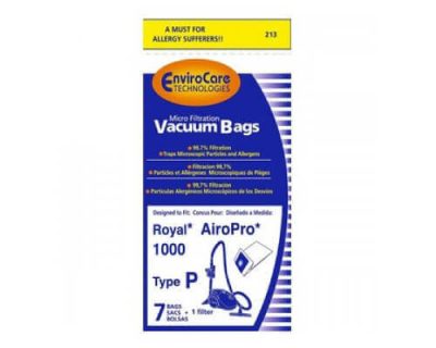 Royal Type P Canister Vacuum Bags (7 pk + filter)
