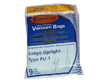 Sanyo Type PU-1 / SC-PU 110 Vacuum Bags (9 pk)