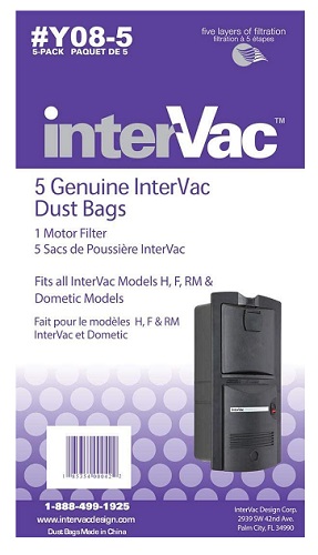 Intervac Garage Vac Hypo-Allergenic Bags 5/pk