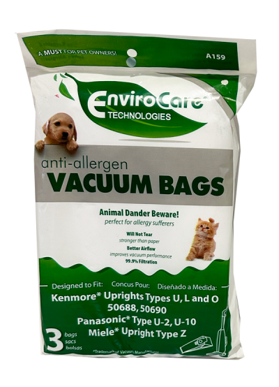 Kenmore Type U L O Allergen Replacement Vacuum Bags 5068 3k A159