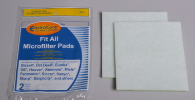 EnviroCare Filter Media 3ply Fit All 7" by 8" 2pk