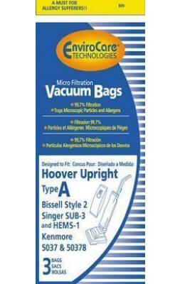 Hoover Type A Micro Lined Allergen Replacement Bags 809