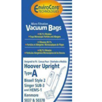 Hoover Type A Micro Lined Allergen Replacement Bags 809