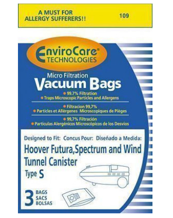 Hoover Type S Micro Lined Replacement Bags 109