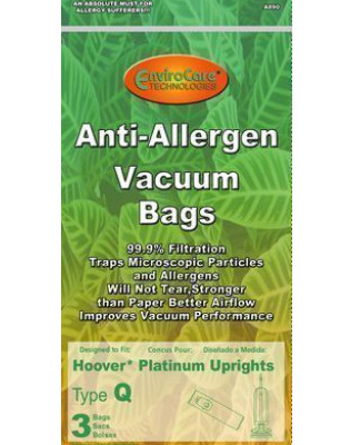 Hoover Type Q Replacement Allergen Paper Bags A890