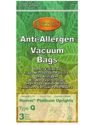 Hoover Type Q Replacement Allergen Paper Bags A890