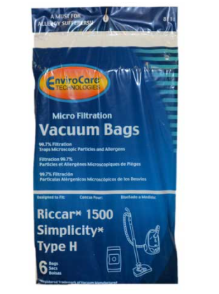 Simplicity Type H Vacuum bags 6 pack