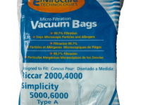 Riccarr Simplicity Upright Micro Replacement Vacuum Bags 2000 4000 6000 6pk 845
