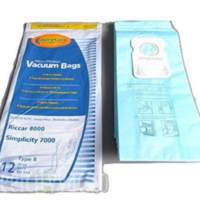 Riccarr Simplicity type B 7000 8000 Replacement Vacuum Bags 12pk 846-12