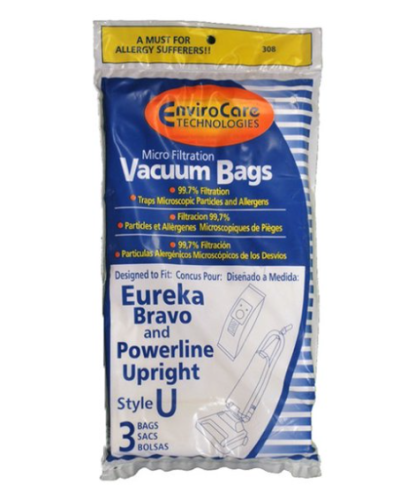Eureka Style U Micro Upright Replacement Vacuum Bags 3pk