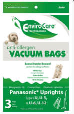 Panasonic Us U6 Allergen Vacuum Bags 3pk 