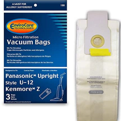 Panasonic Type U-12 Upright Vacuum Bags 3pk 190