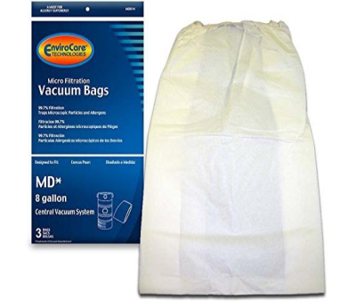Modern Day Central Vacuum 8 Gallon with Elastic Band Replacement Bags MD814 3pk