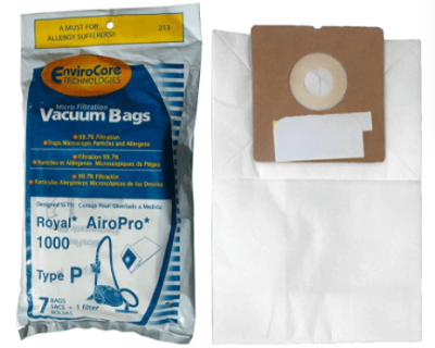 Royal Type P 7 plus 1pk Micro ENV Canister Replacement Bags RY1000