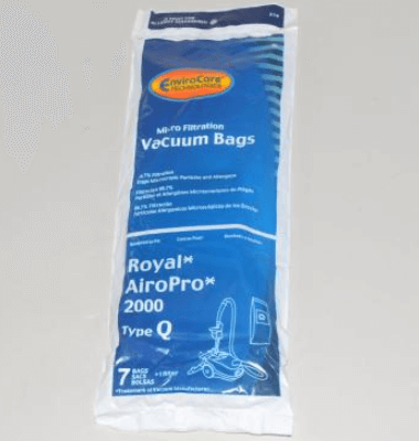 Royal Q 7 plus 1pk Micro Env Canister Replacement Bags RY2000