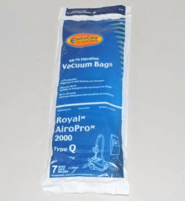 Royal Q 7 plus 1pk Micro Env Canister Replacement Bags RY2000