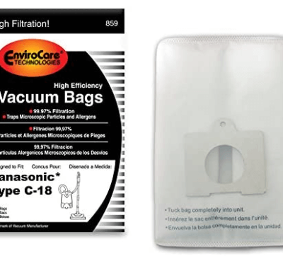 Panasonic Type C-18 Canister Allergen Replacement Bags 4pk 859