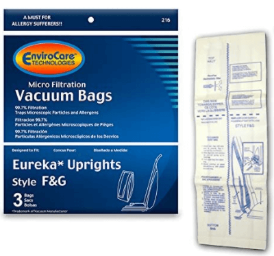 Eureka F&G Upright Micro Replacement Vacuum Bags 3pk