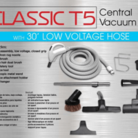 Titan T5 Central Vacuum Kit Classic 30ft Low Voltage with Deluxe Tool Kit
