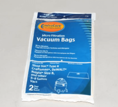 Shop-Vac Micro Filtration 5 to 8 Gallon Replacement Vacuum Bags 2pk 
