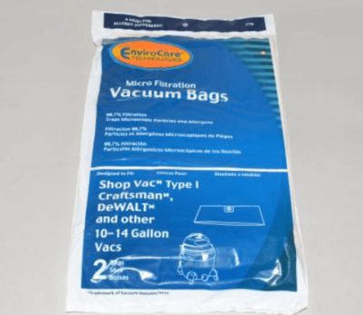Shop-Vac 10 to 14 Gallon Micro Filtration Replacement Vacuum Bags 2pk 