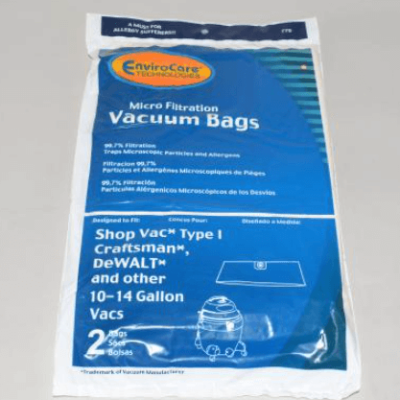 Shop-Vac 10 to 14 Gallon Micro Filtration Replacement Vacuum Bags 2pk 