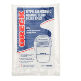 Oreck Edge Compact Canister Vacuum Bags 12pk CC1400 CC1500