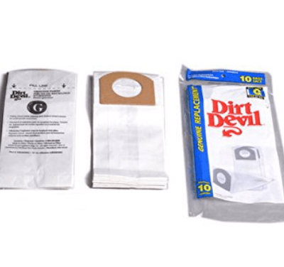 Dirt Devil Type G Hand Vacuum Bags 10pk 3010348001