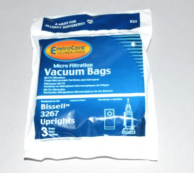 Bissell 3267 Uprights Replacement Vacuum Bag 3 pack 833 - Vacuum Supply Store