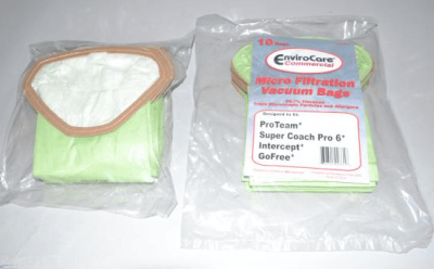 ProTeam Pro 6 Backpack Vacuum Bags 10pk ECC331