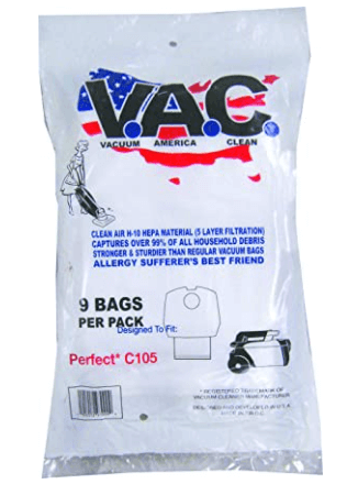 Perfect C105 Vacuum Cleaner Replacement bags 9pk