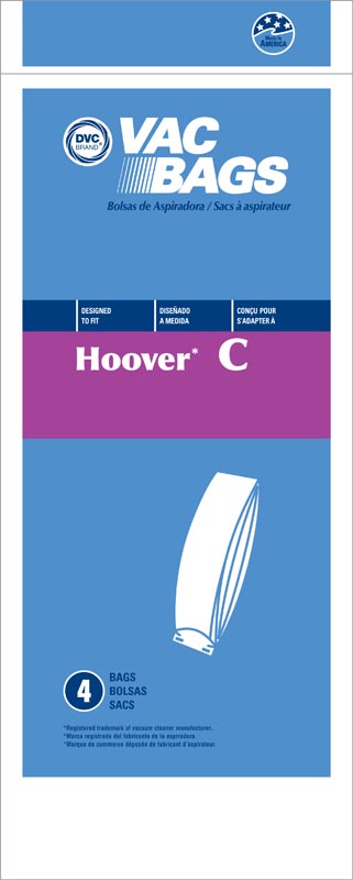 Hoover Type C Bottom Fill Vacuum Bags 4pk