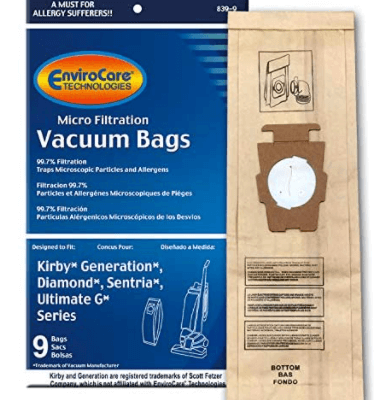 EnviroCare Replacement Micro Filtration Vacuum Cleaner Dust Bags Made to fit All Kirby Sentria and Generation Models 9 Pack