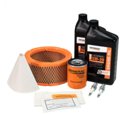 Generac Maintenance Kit with Proprietary 5W-20 Synthetic Oil for 12 – 17kW Air-Cooled Generators A0002075499