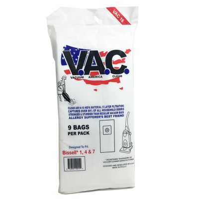 VAC16 Style 1 4 and 7 HEPA Bags for Bissell Upright Vacuums