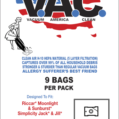 Simplicity Jack Vacuum Bags & Jill Replacement (9 Pack)