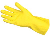 GLOVES LATEX FLEECE LINED 20 MIL YELLOW