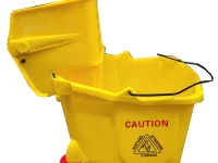 Yellow Mop Bucket W/SP Wringer with wheels 38QT