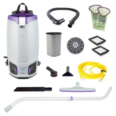 ProTeam 107688 GoFit 10 -10 qt. Backpack Vacuum with Xover Multi-Surface Telescoping Wand Tool Kit