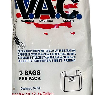 Shop Vac 10 12 14 Gallon HEPA Vacuum Bags 3 Pack By V.A.C