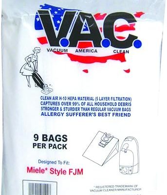 Miele FJM Replacement Vacuum Bags 9 bags by Vac at Vacuum Supply Store - Residential and Commercial Cleaning Superstore