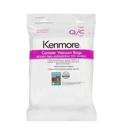 Kenmore Type Q/C Vacuum Bags HEPA for Canister Vacuums (6 pack) - 53292